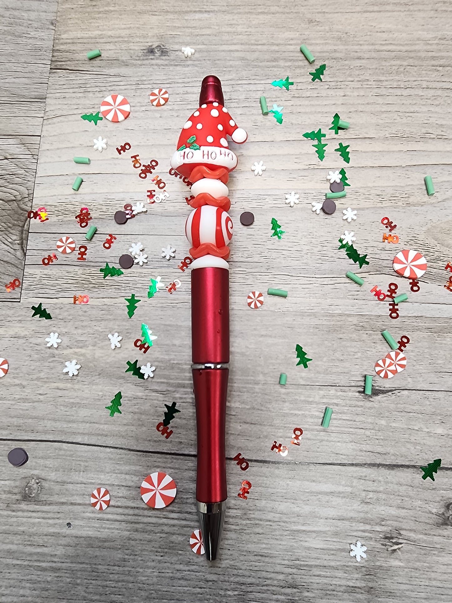 Custom Christmas Pen with beads