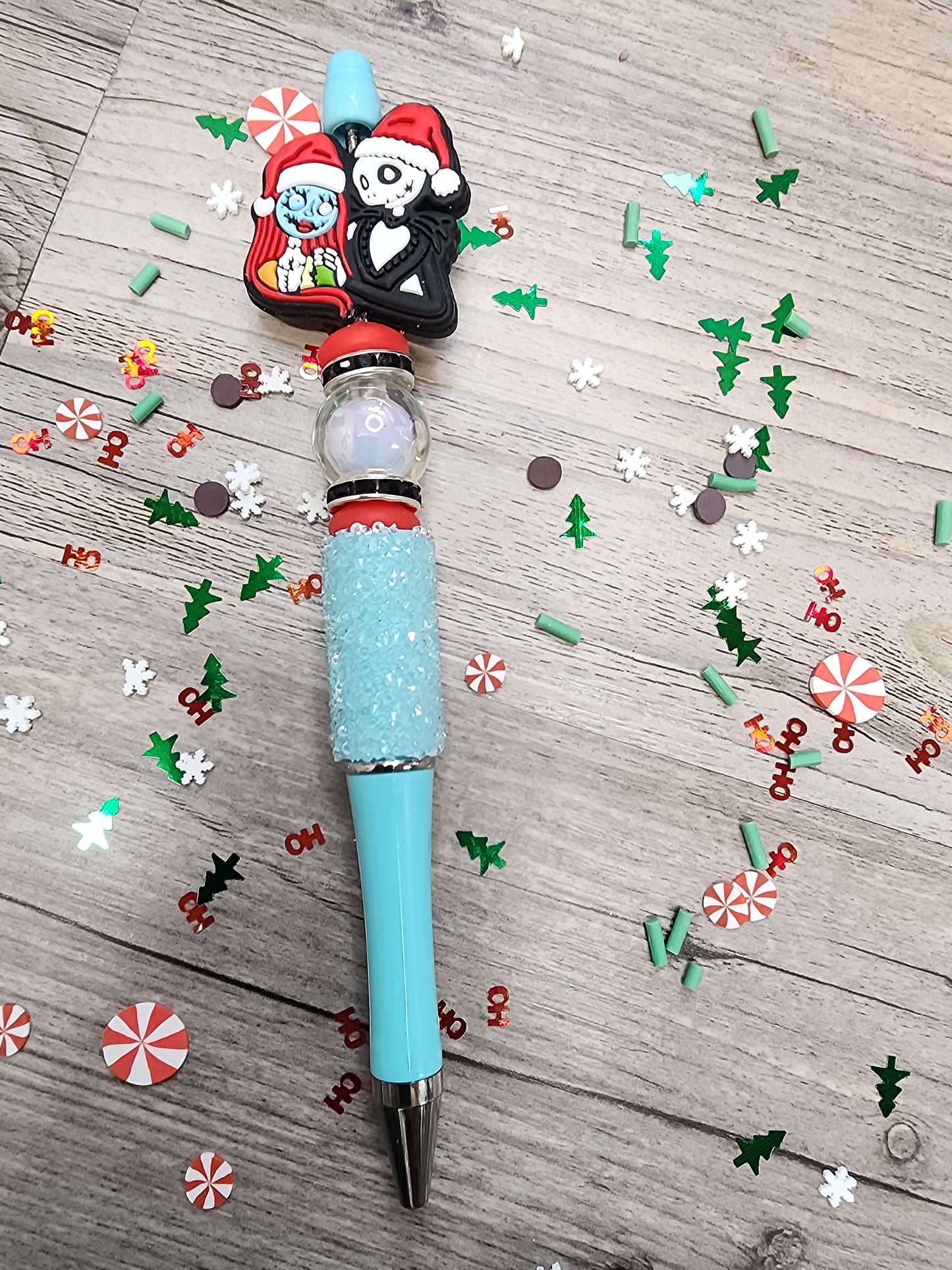Custom Christmas Pen with beads