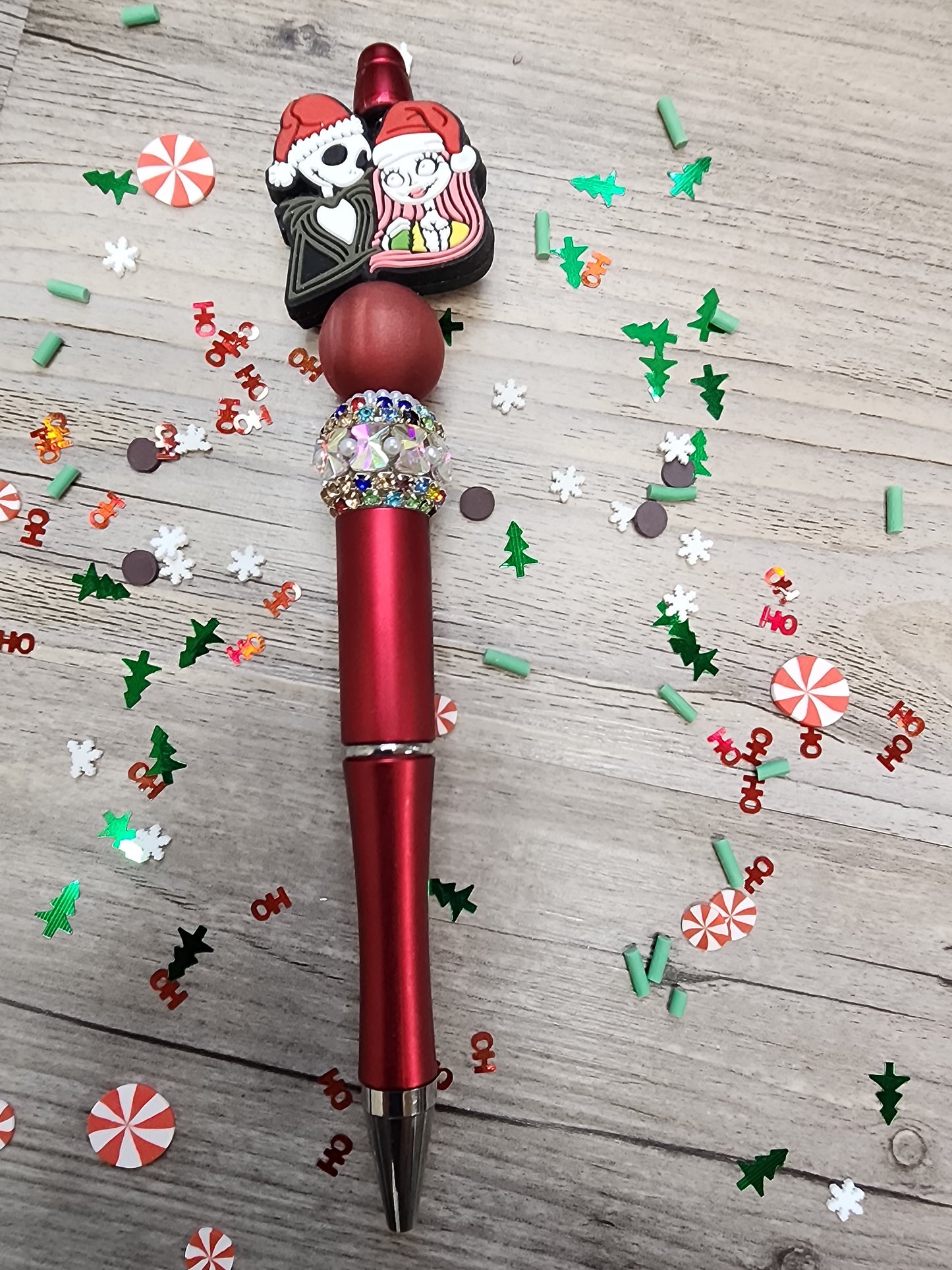 Custom Christmas Pen with beads