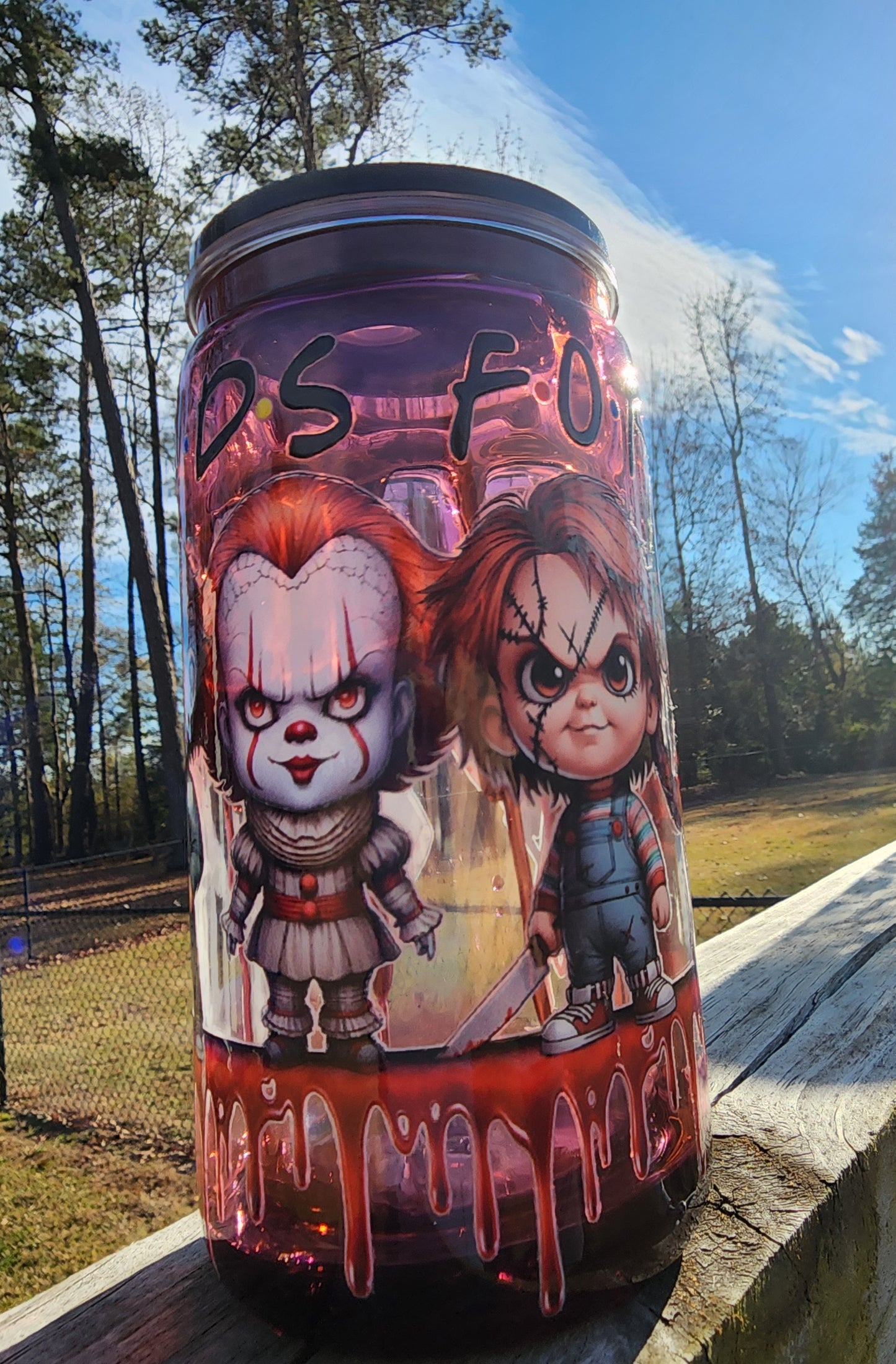 Custom001 16 oz Blood Drip snow Globe