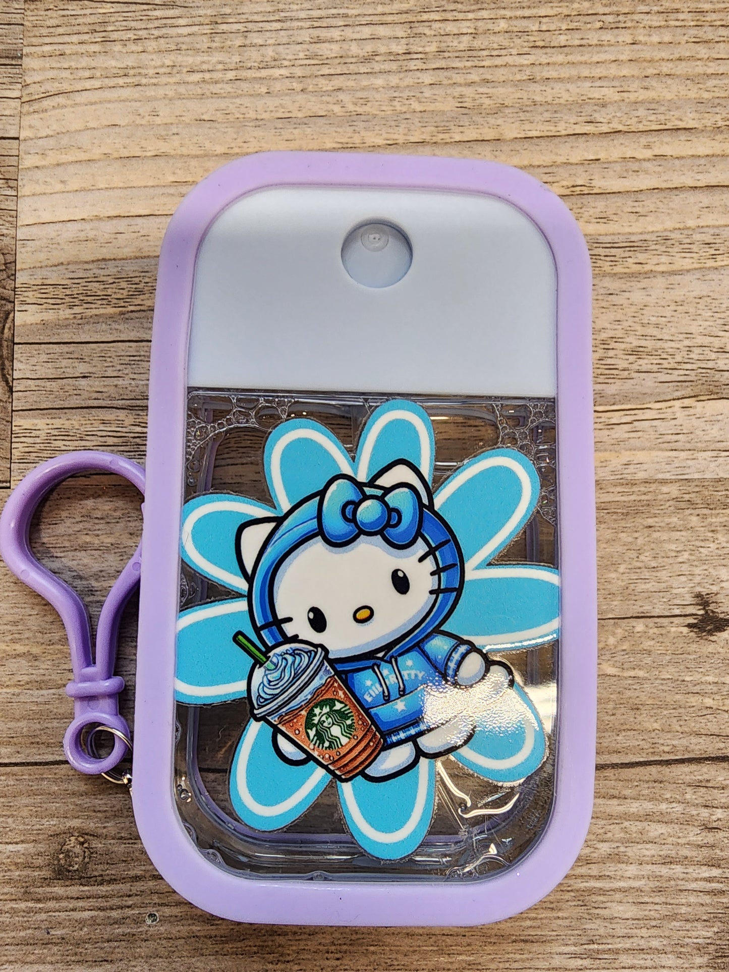 Premade Custom Hand Sanitizer Spray Bottle - White with Hello Kitty