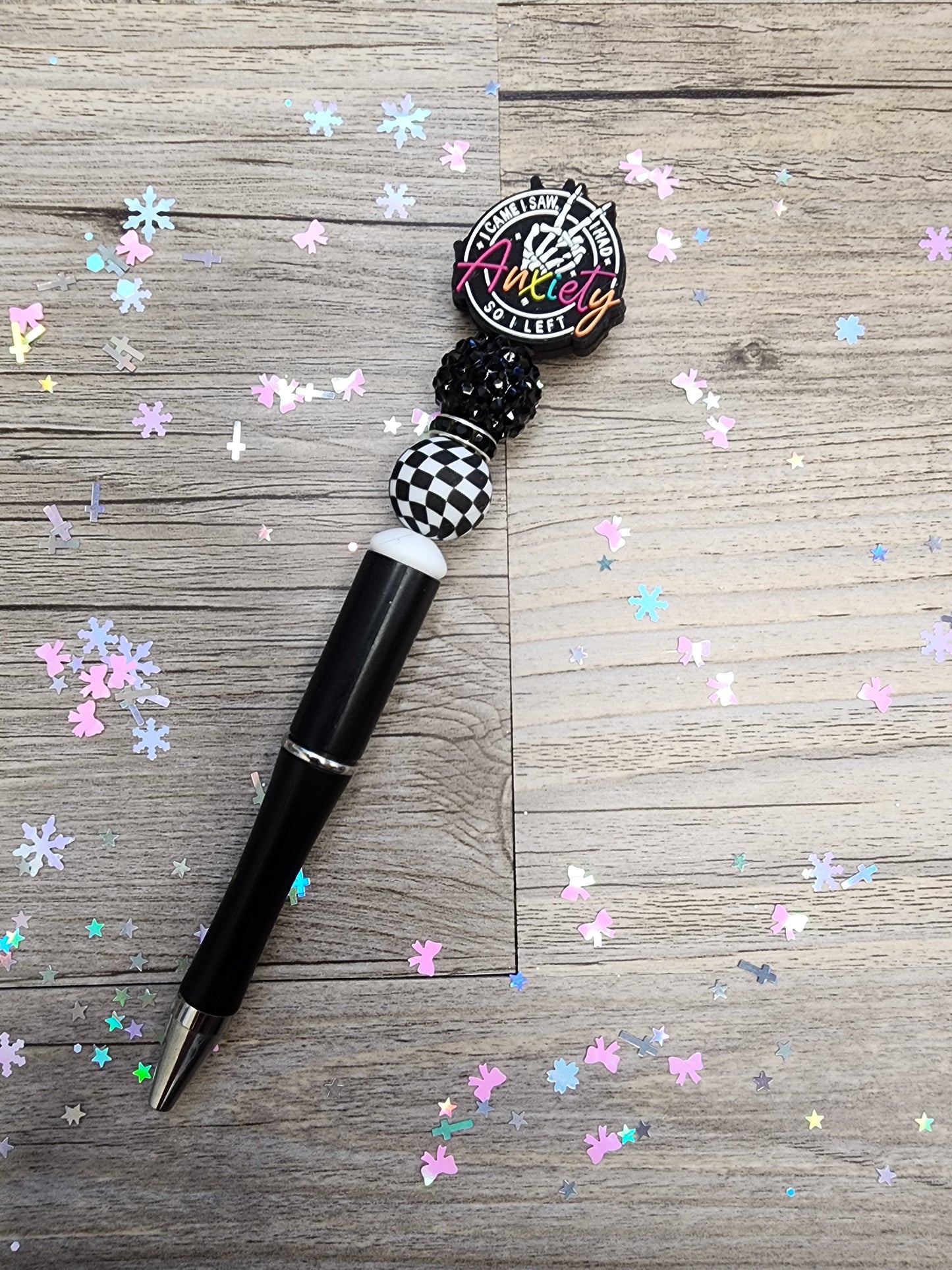 Black Anxiety Pen - I Came I Saw I Had Anxiety