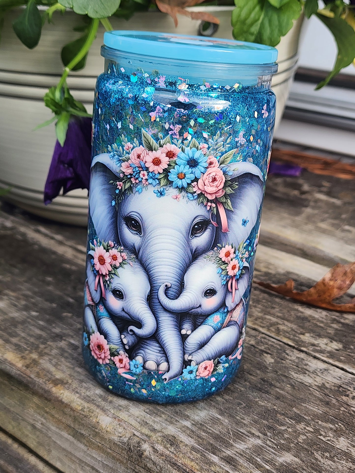 Custom Orders 16oz Snow Globe Acrylic Tumbler