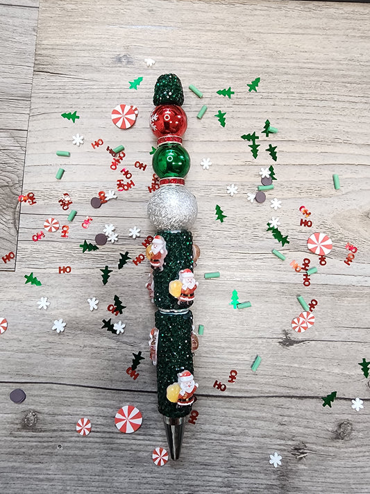 Premade002 Rhinestone Christmas Pen with beads