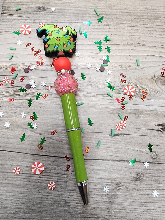 Custom Christmas Pen with beads