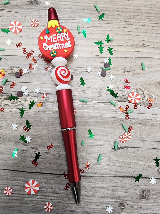 Custom Christmas Pen with beads