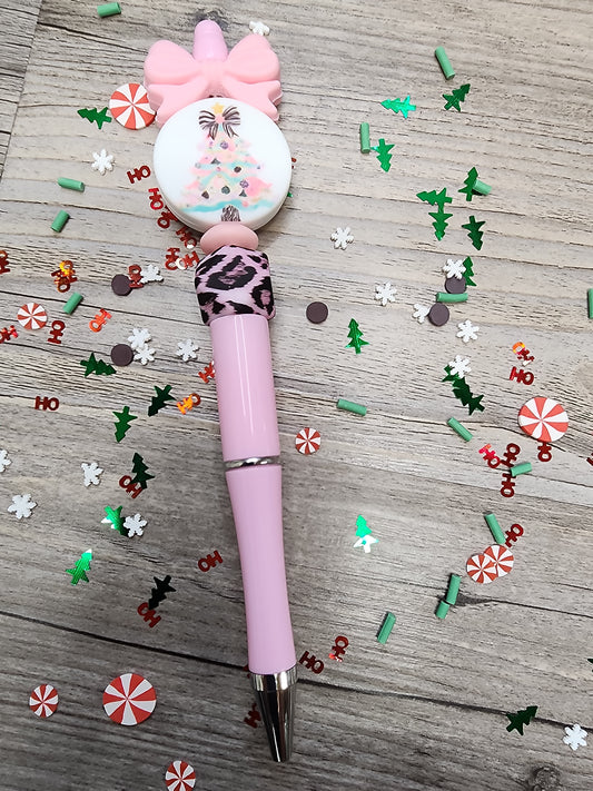 Custom Christmas Pen with beads