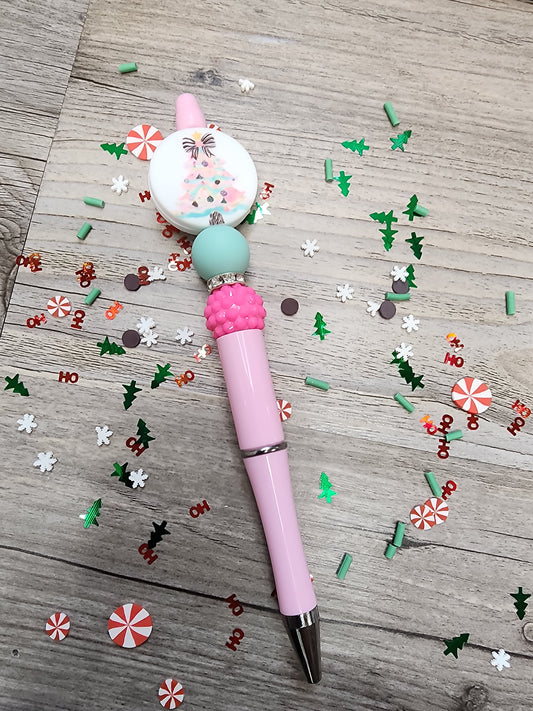 Custom Christmas Pen with beads