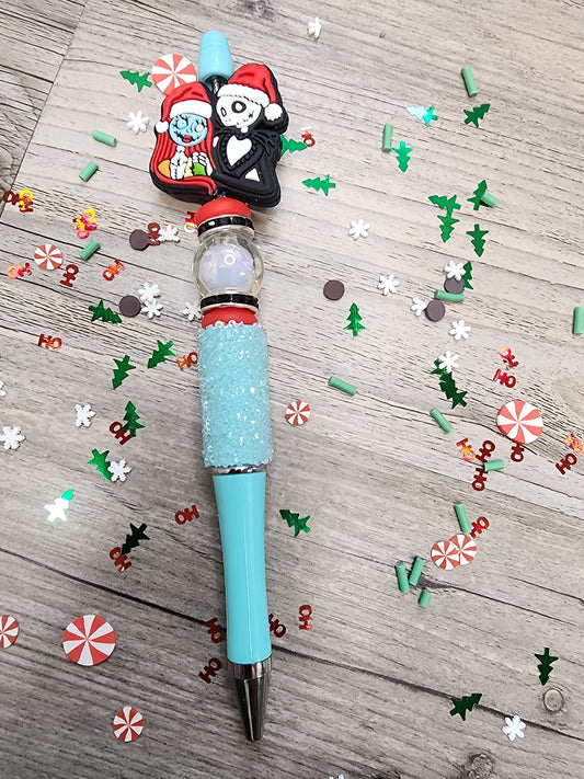 Custom Christmas Pen with beads