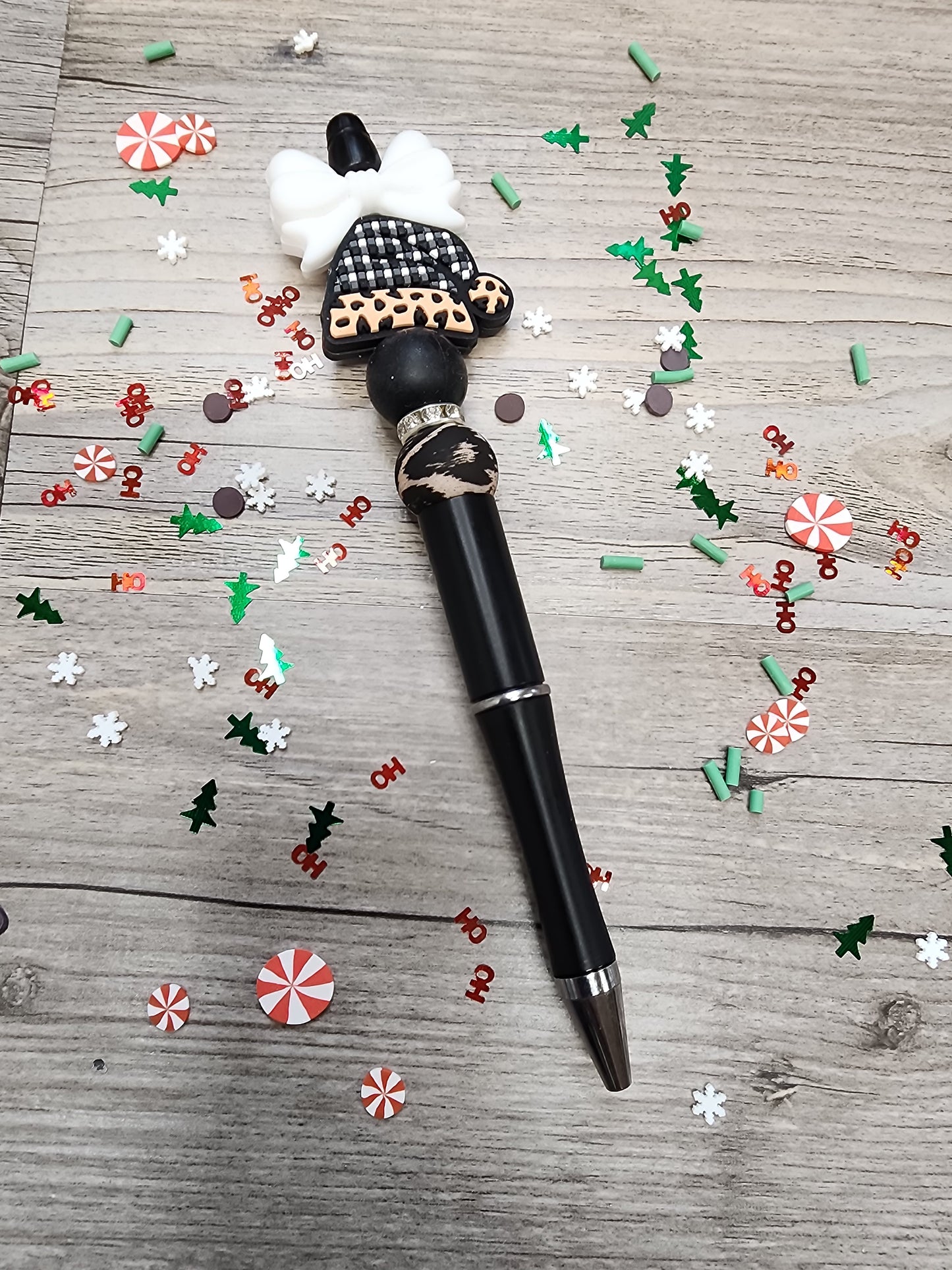 Custom Christmas Pen with beads