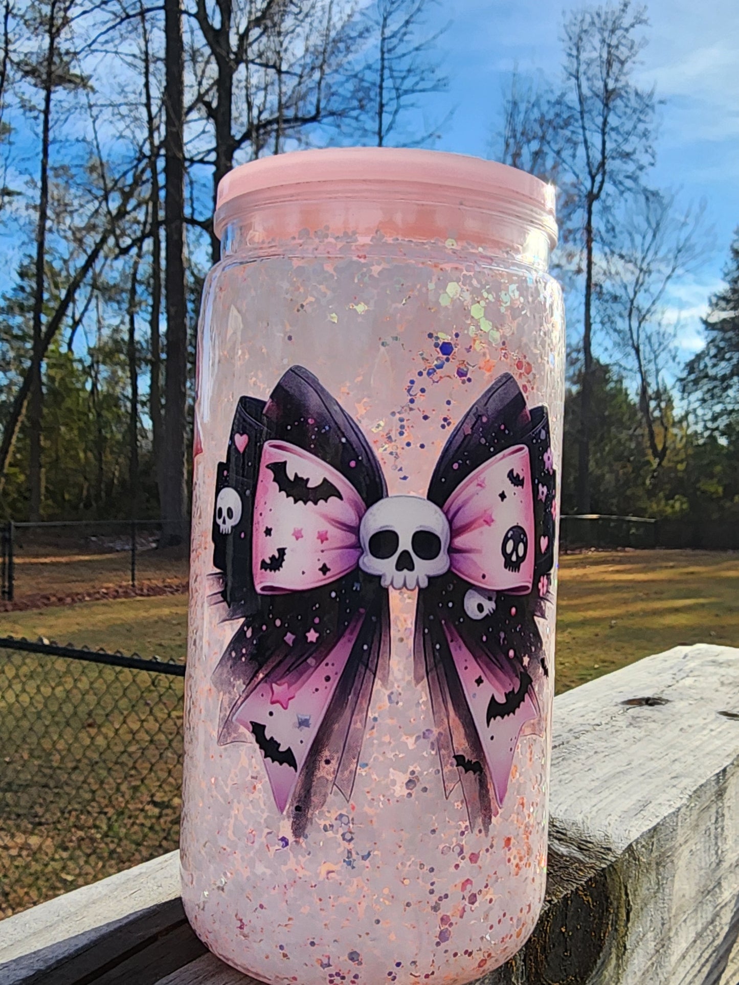 Custom001 16 oz Dry Glitter Snow Globe