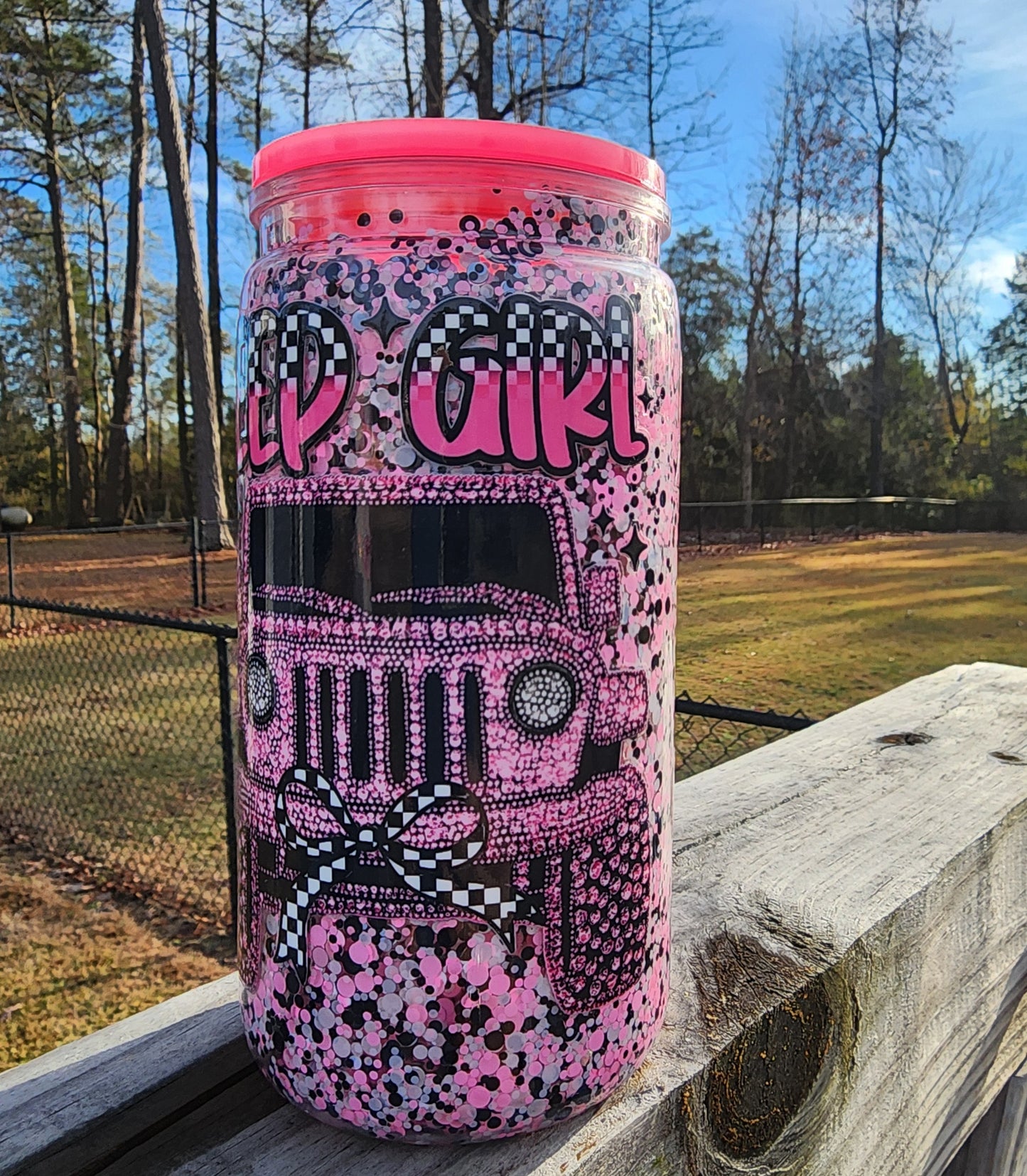 Custom001 16 oz Dry Glitter Snow Globe