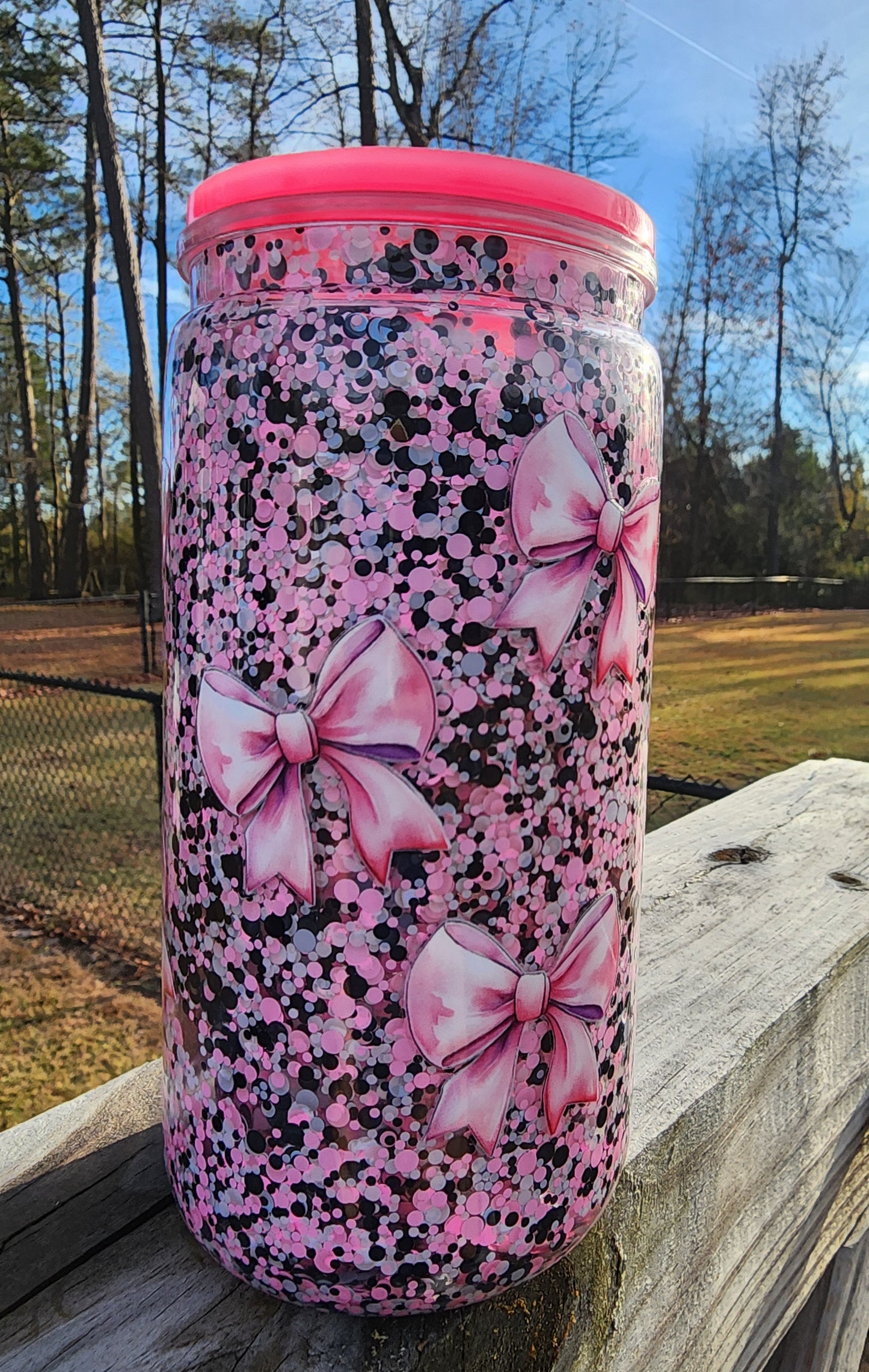 Custom001 16 oz Dry Glitter Snow Globe