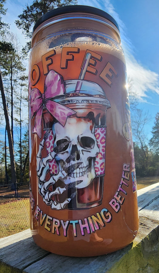 Custom001 16 oz coffee Snow Globe