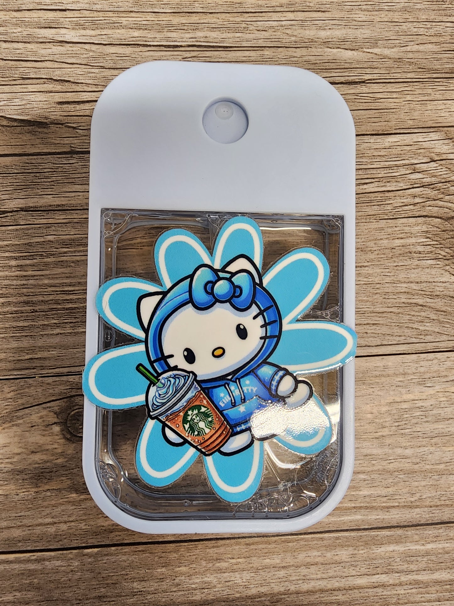 Premade Custom Hand Sanitizer Spray Bottle - White with Hello Kitty