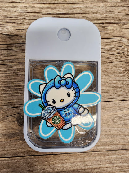 Premade Custom Hand Sanitizer Spray Bottle - White with Hello Kitty