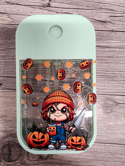 Premade Custom Hand Sanitizer Spray Bottle - Mint Green with Chuckie