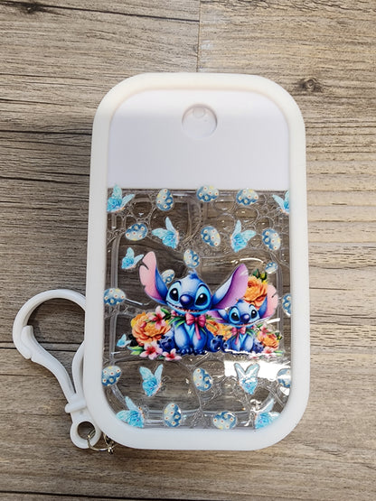 Premade Custom Hand Sanitizer Spray Bottle - White with Stitch