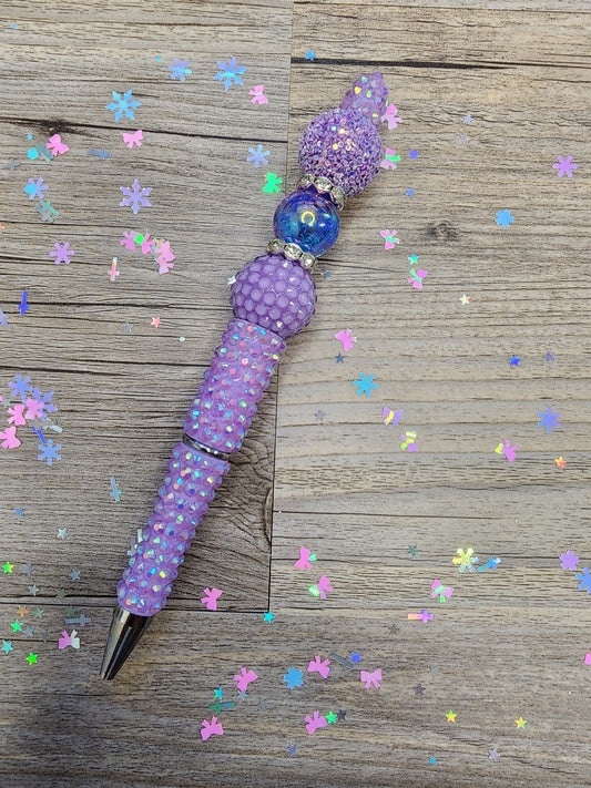 Lavender Rhinestone Pen - Purple & Blue Sparkle