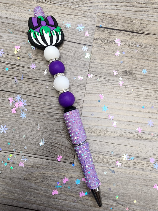 Purple Pumpkin Pen - Lavender Rhinestone
