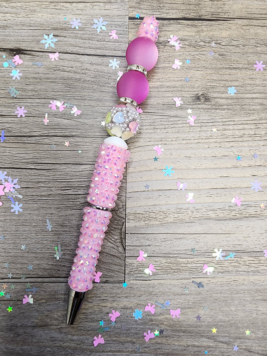 Pink Rhinestone Pen