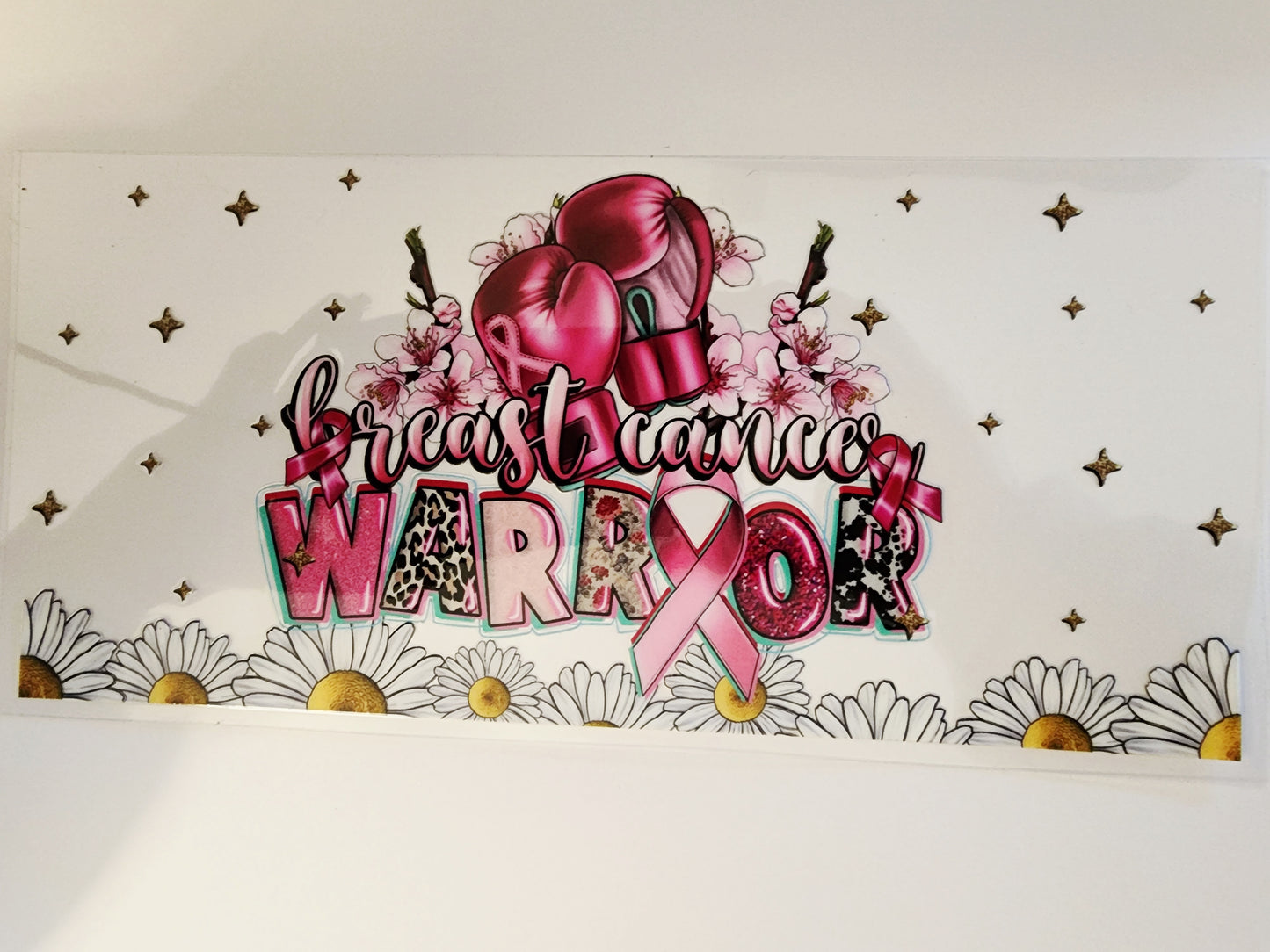 UV-DTF 16 oz. Cup Wrap - Breast Cancer Warrior #3