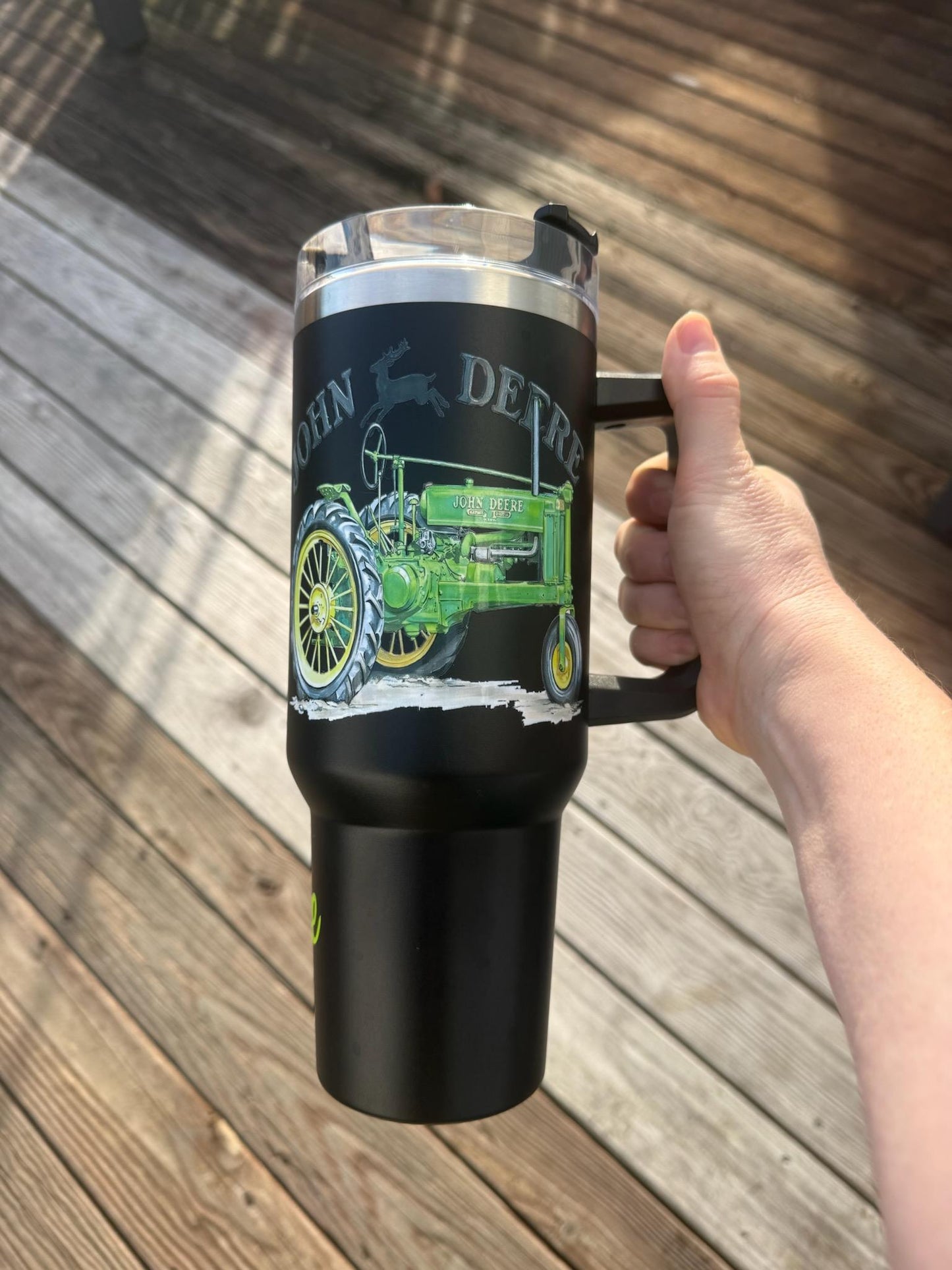 Live Cup Orders 40 oz. Powder Coated Stainless Steel Tumbler with Handle