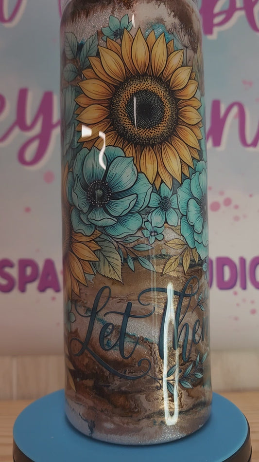 Dressed in Sunflowers 20 oz Handmade Tumbler