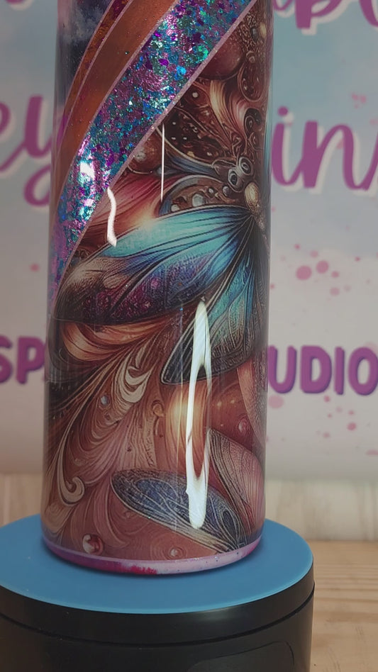 Flying Dragonflies 20 oz Handmade Tumbler